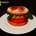 Rezept veganer Pilz Burger mit Bohnen - Kochbock.de