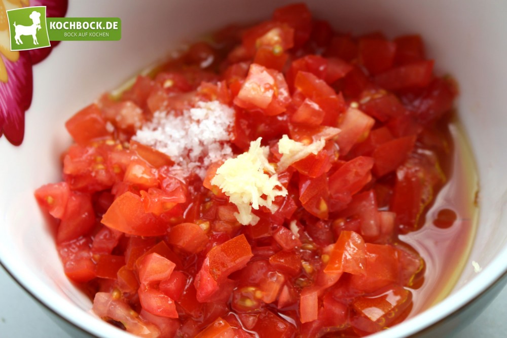 Tomaten Bruschetta Zutaten